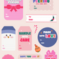 Bright & Colourful Christmas Gift Sticker Sheet